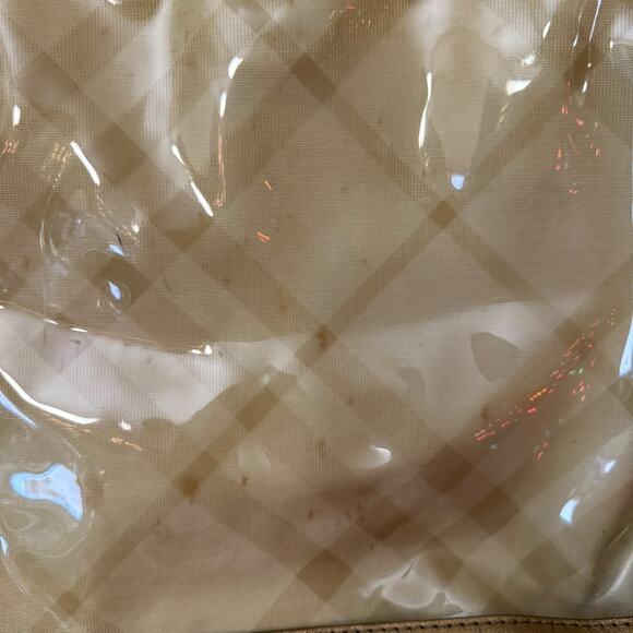 Burberry Lawrence Gold Yellow Supernova Plaid Vinyl Tote - Picture 15 of 16